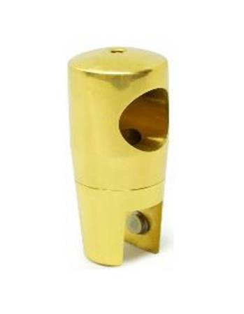 End Ø 19 mm Connector for Support Bar / Brass Polish